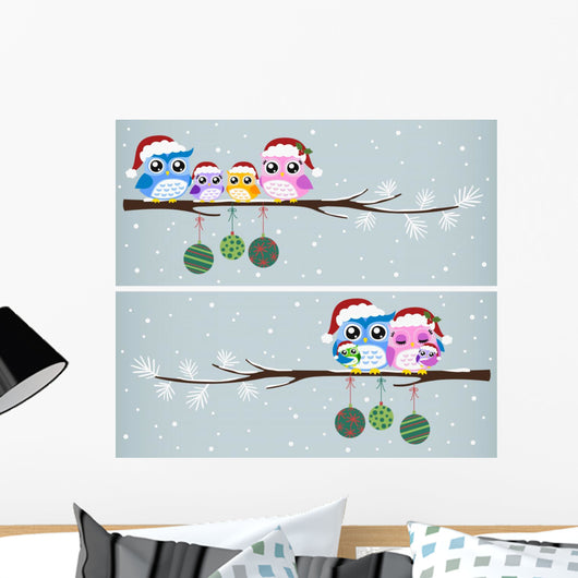 Owl Family Christmas Celebration