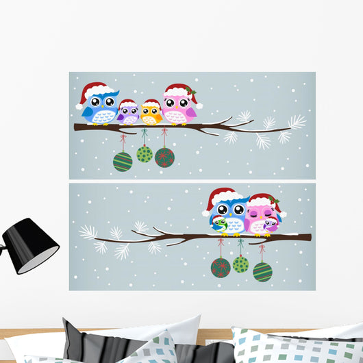 Owl Family Christmas Celebration