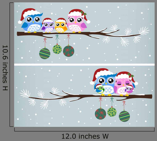 Owl Family Christmas Celebration