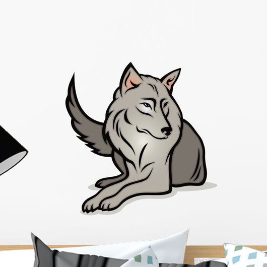 Cartoon Wolf Wall Mural