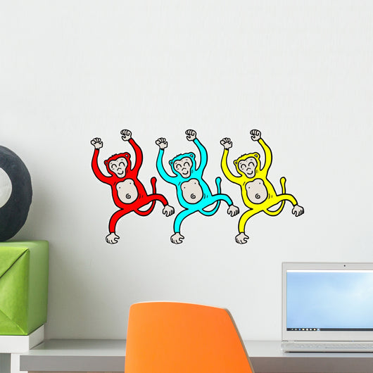 Happy Monkeys Wall Mural