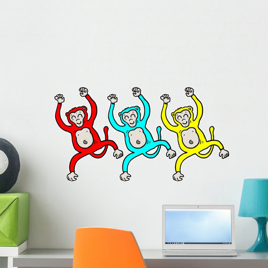 Happy Monkeys Wall Mural