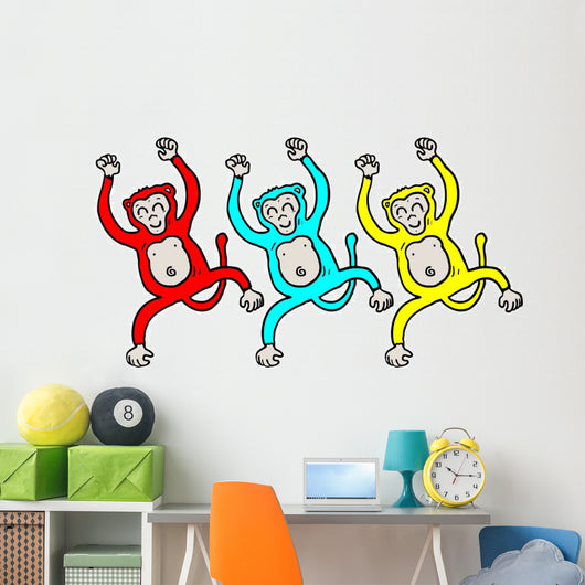 Happy Monkeys Wall Mural