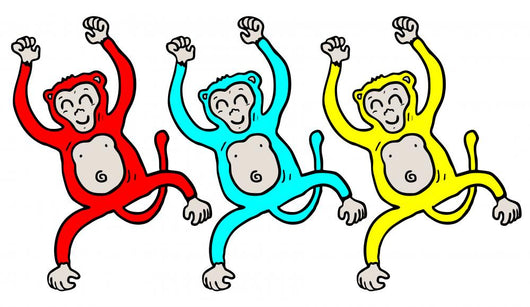 Happy Monkeys Wall Mural