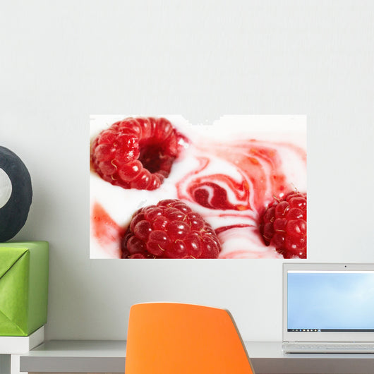 Raspberry and cream Wall Mural