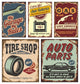 Vintage Car Metal Signs