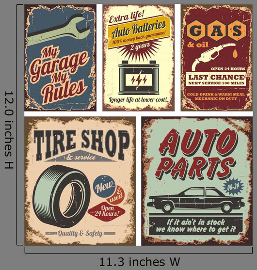 Vintage Car Metal Signs