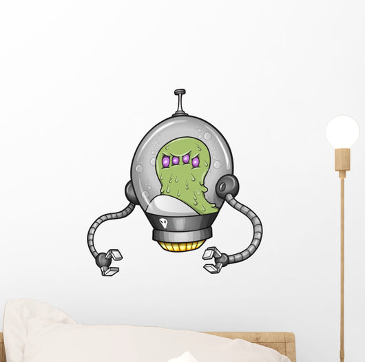 Alien Warrior Soldier Robot Cyborg Vector Wall Decal