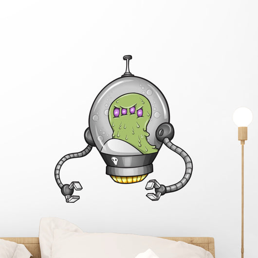 Alien Warrior Soldier Robot Cyborg Vector Wall Decal