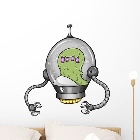 Alien Warrior Soldier Robot Cyborg Vector Wall Decal