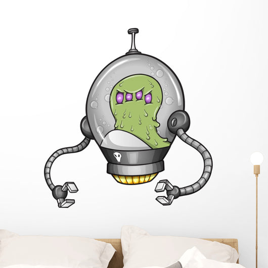 Alien Warrior Soldier Robot Cyborg Vector Wall Decal