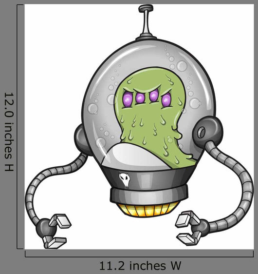 Alien Warrior Soldier Robot Cyborg Vector Wall Decal