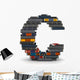 Letter C Stacked from Wall Mural