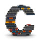 Letter C Stacked from Wall Mural