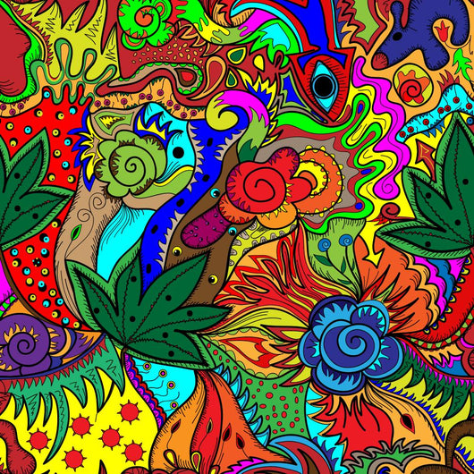 trippy multicolor abstract Wall Mural
