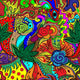 trippy multicolor abstract Wall Mural