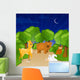 Vector Illustration Forest Animals Wall Mural