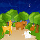 Vector Illustration Forest Animals Wall Mural