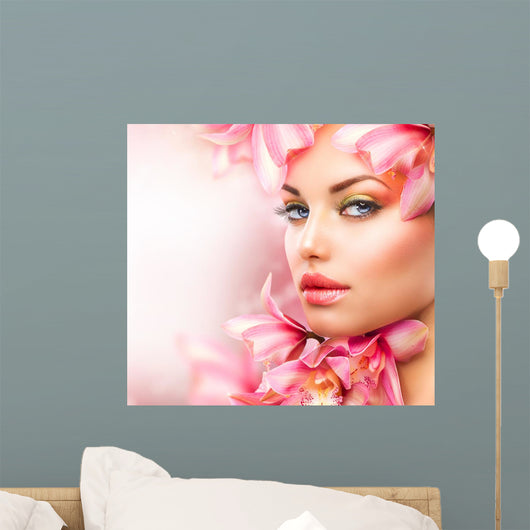 Beautiful Girl with Orchid