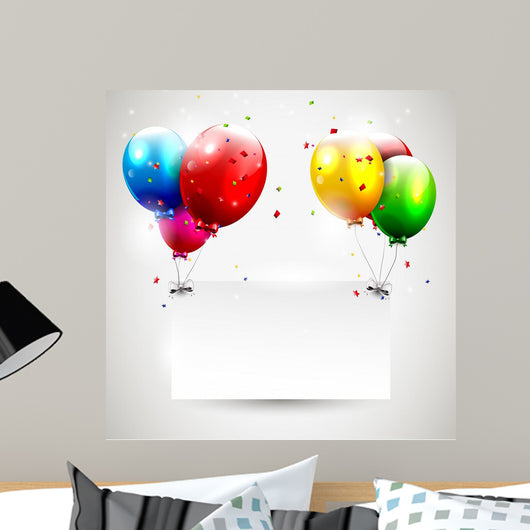 Modern birthday background with place for text Wall Mural