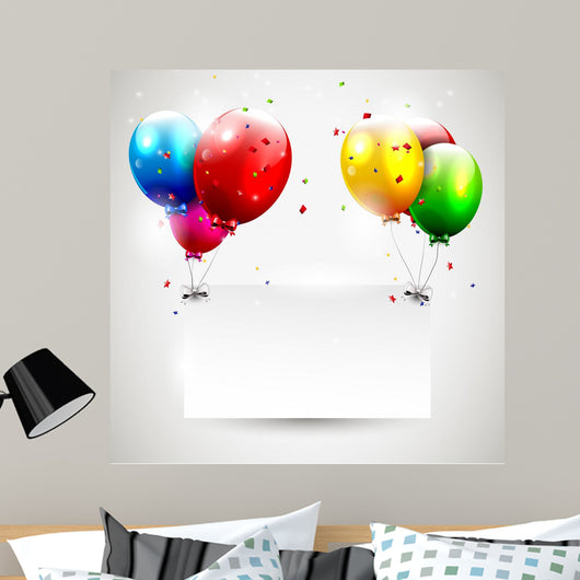 Modern birthday background with place for text Wall Mural