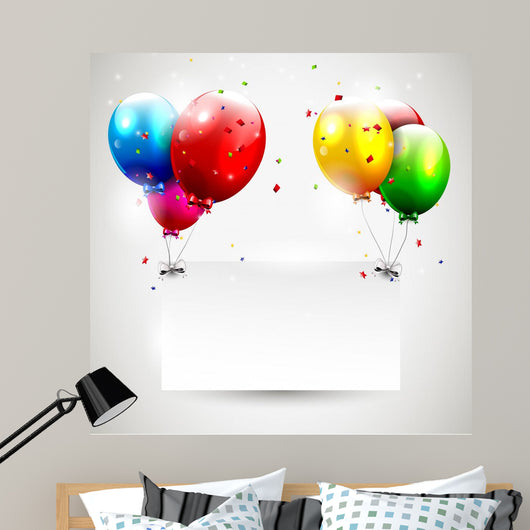 Modern birthday background with place for text Wall Mural