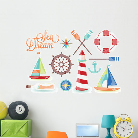 Icons Sea Wall Mural