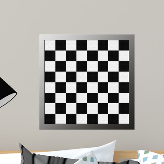 Chess Board Grey Gradient Wall Mural