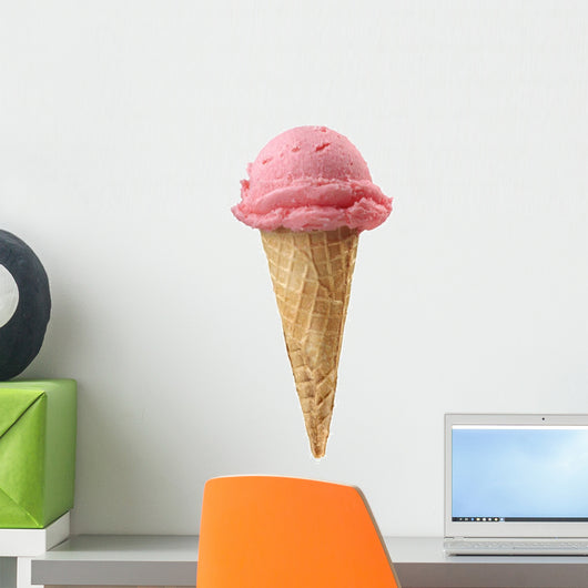strawberry ice cream Wall Decal