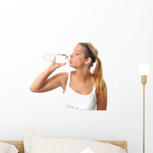 Woman Fitness Water Wall Decal