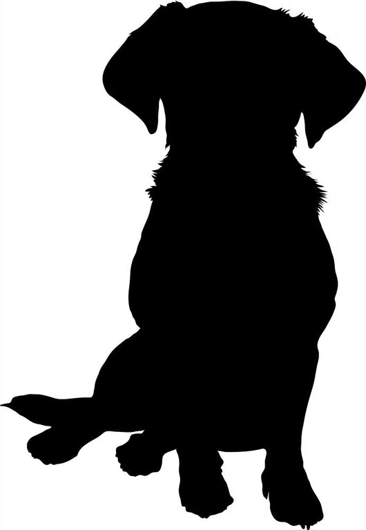 Mixed Breed Puppy Silhouette Wall Decal