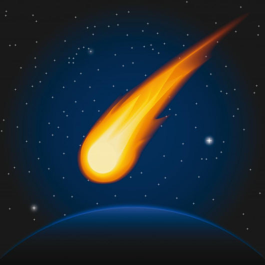 Falling asteroid Wall Mural