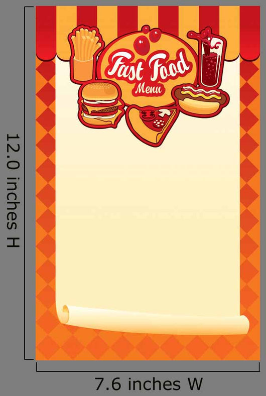 Menu for Fast Food