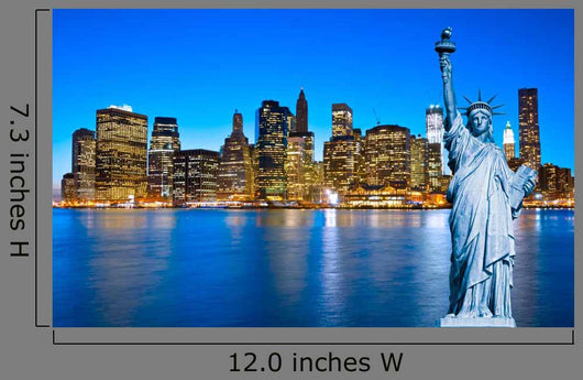 Manhattan Skyline and Statue