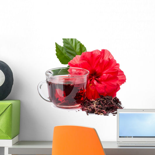 Red Flower and Hibiscus
