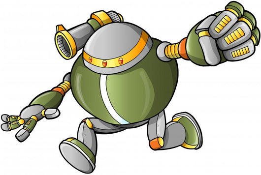 Massive Warrior Robot Cyborg Soldier Vector Wall Decal