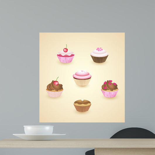 Cupcakes Wall Mural