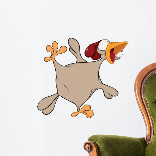 Hen. Cartoon Wall Decal