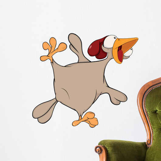 Hen. Cartoon Wall Decal