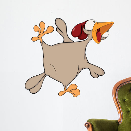 Hen. Cartoon Wall Decal