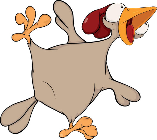 Hen. Cartoon Wall Decal