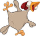 Hen. Cartoon Wall Decal
