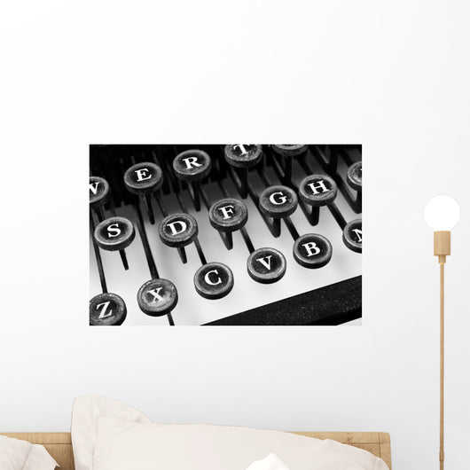 Typewriter in black and white Wall Mural