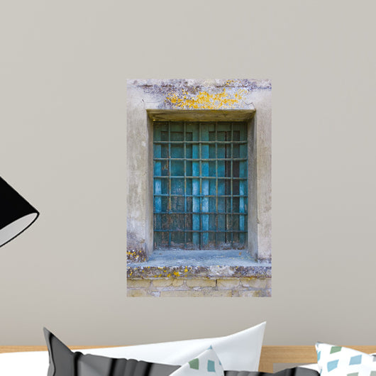 Blue Window Wall Mural