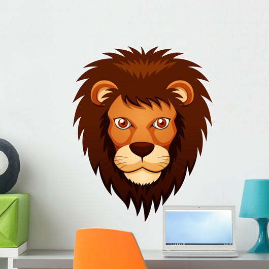 illustration of Lion face Wall Decal