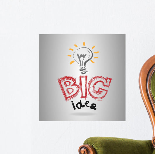 light bub the big idea concept Wall Mural