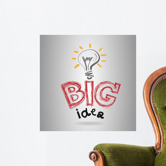light bub the big idea concept Wall Mural