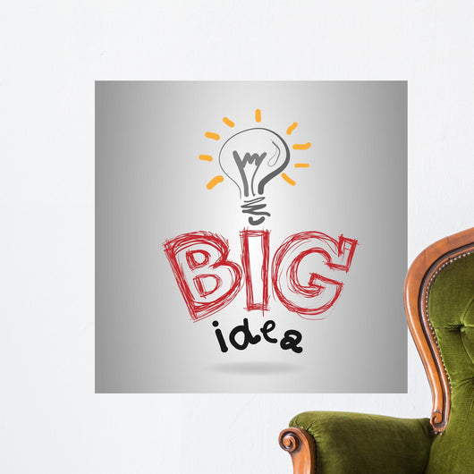 light bub the big idea concept Wall Mural