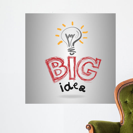 light bub the big idea concept Wall Mural
