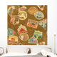 Vintage Travel Labels Seamless Wall Decal